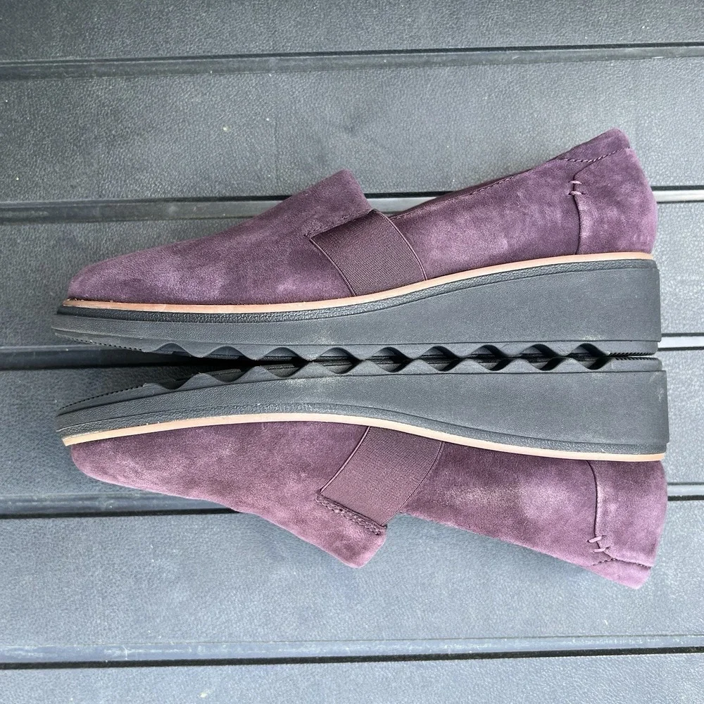 Clarks Collection Sharon Dolly Loafer Purple Suede Women's Size 7.5M Slip On NEW - Picture 3 of 9